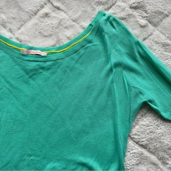 Victoria's Secret | Teal Long Sleeve Ribbed Cuff Sweater | Size Extra Small - Picture 5 of 10